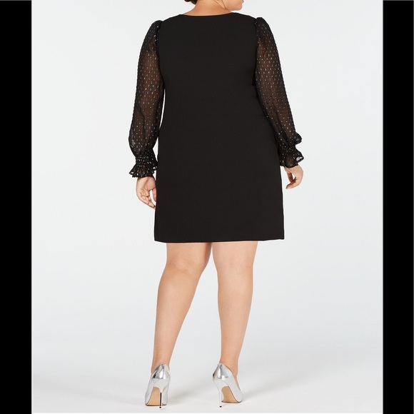 Betsey Johnson Plus Size Illusion-Sleeve Dress,NWT - Picture 2 of 3